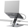 BENFEI Support pour ordi Portable avec Station d'accueil USB C 6in1, HDMI 4K@60Hz, Gigabit Ethernet, 100W PD, 10Gbps 1*USB C 3.2