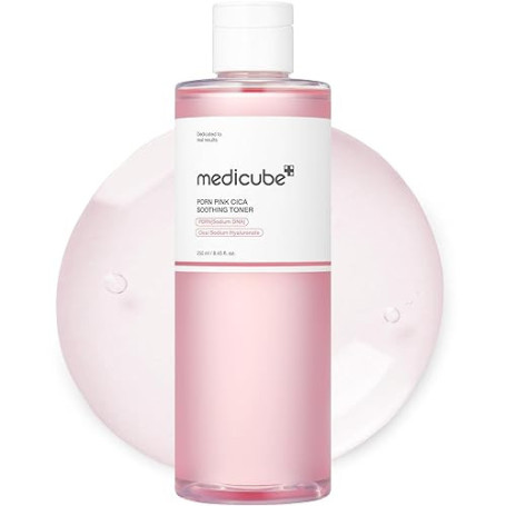 medicube Le tonique apaisant saumon Dna Pdrn Pink Cica est rose qui stimule, apaise la peau (250 ml/8,45 onces liquides) (Oz.) T