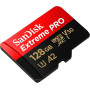 SanDisk 128 Go Extreme PRO microSDXC carte + adaptateur SD + RescuePro Deluxe jusqu'à 200 Mo/s avec des performances applicative
