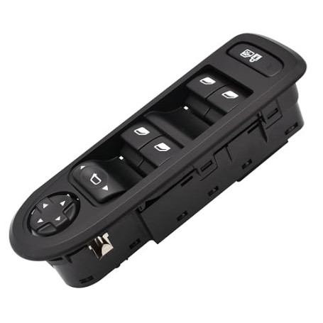 Arotzelox Interrupteur de commande lève-vitre électrique 96644915XT pour 308 508 C5 (Sans fonction de rabattement des rétroviseu