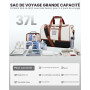 LOVEVOOK Sac de voyage pour femme - Sac de voyage Weekender - Avec trousse de toilette, compartiment à chaussures et compartimen