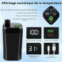 Uplayteck Douche de Camping, Kit Douche Portable 6000mAh Rechargeable avec écran LED Intelligent 3 Modes de Douche IPX7 Etanche