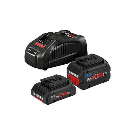 Bosch Professional 18V System Starter-Set batteries: 1 batterie ProCORE18V 4.0Ah + 1 batterie ProCORE18V 5.5Ah + chargeur GAL 18