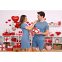 Uniexcosm Pyjama Homme Coton Manches Courtes Pyjama Homme Col V avec Boutons Pyjama D'Été Doux Ensemble De Deux Pièces pour Homm