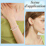 SUNNYCLUE 1 boîte de 30 Breloques en Perles d'eau Douce en Vrac Petites Perles Blanches Naturelles avec Boucles en Acier Inoxyda