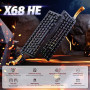 ATTACK SHARK X68 HE Clavier 8000Hz Rapid Trigger, Clavier Gamer Filaire RGB 60% avec Précision RT de 0,01 mm avec Interrupteur M