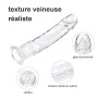 Gode realiste de 18 cm pour femme, souple et adapté aux débutants. Doté d'une gode ventouse, idéal pour femmes et couples. Jouet
