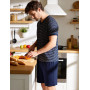 Bresdk Pyjama Homme Court Ensembles de Pyjamas Coton Été Vêtements De Détente Deux Pièces Confortable Doux S-3XL