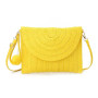 Syrads Sac à main d'embrayage de soirée en paille pour femme Sac à main de plage d'été Sac d'enveloppe tissé en paille