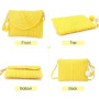 Syrads Sac à main d'embrayage de soirée en paille pour femme Sac à main de plage d'été Sac d'enveloppe tissé en paille