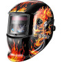 DEKO Masque Soudure: Grand écran de Vue Auto Darkening Casque de Soudage à énergie Solaire, avec Batterie Remplaçable, Longue Du