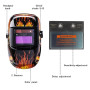 DEKO Masque Soudure: Grand écran de Vue Auto Darkening Casque de Soudage à énergie Solaire, avec Batterie Remplaçable, Longue Du