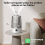 Homvana Humidificateur d'Air bébé, 3.6 L Cool Mist Top-Fill, 16dB Silencieux, 34H Durable Humidificateu Chambre, Plante, BPA Fre