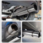 Krtopo 2,5 Pouces/63MM d'admission d'échappement en Acier Inoxydable Turbo d'échappement de Voiture Boîte Arrière Tube d'échappe