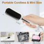 Alaoo Brosse Lissante pour Cheveux,Lisseur de Cheveux à Ions Négatifs,4 Températures Réglables,Portable Lisseur Cheveux Céramiqu
