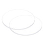 QUARKZMAN 2Pcs Verre de Montre en Cristal Transparent 30mm de Diamètre, 2mm D'Épaisseur, Rond, Plat, en Verre Minéral à Haute Tr