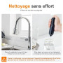 GRIFEMA Mousseur à Lait électrique, Mini Fouet Electrique 13 000 tr/min, Fonctionne à Piles, Milk Frother Ergonomique, Sans BPA,