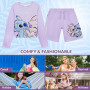 Disney Stitch Ensemble Survêtement Fille et Ado 2 Pièces Sweatshirt à Col Rond et Short Fille avec Poches Loungewear Set Confort