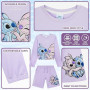 Disney Stitch Ensemble Survêtement Fille et Ado 2 Pièces Sweatshirt à Col Rond et Short Fille avec Poches Loungewear Set Confort