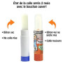 CLEOPATRE Boîte de 12 bâtons de colle TRANSPARENTE Adhésive plastique recyclé en format 8 gr