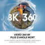 Insta360 X4 Air Pack démarrage Noir Graphite - Caméra 360 8K, Appareil Photo vidéo étanche léger 165g, Perche à Selfie Invisible