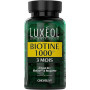 Luxéol – Biotine 1000 μg (1) – Favorise la Pousse des Cheveux (roquette)(2) – Made in France – Complément Alimentaire – 90 Gélul