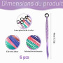 simarro Mèches de cheveux colorées pour filles, 45 cm de cheveux tressés avec élastique, extensions de cheveux pour enfants, orn