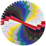 DOITEM Lot de 72 fermetures éclair en nylon, 24 couleurs, 20 cm, 30 cm, 40 cm de long, 2,5 cm de large pour vêtements, sac, trou