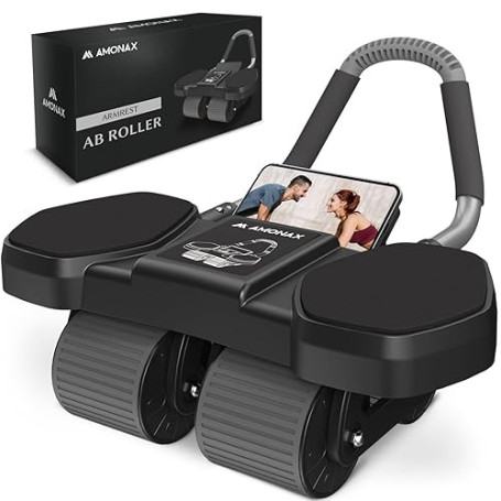 Amonax Roue Abdominale Convertible, Ab Roller Wheel, Roulette Abdominaux Exercice pour Abdominaux, Roue de Fitness pour Musculat