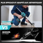APROTII Pistolet Silicone Electrique Compatible avec Ma@kita Batteries 18V, Lumière LED, Pistolet Cartouche pour le Calfeutrage