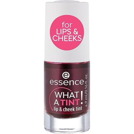 essence WHAT A TINT! lip & cheek tint encre à lèvres et joues, longue durée, résultat instantané, naturel (4.9ml)