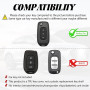 TOOMUME Coque Clé TPU, Etui Clé Étui Clé Adapté pour Renault Kangoo 3 Twingo 3 Megane 4 Trafic 4 Clio 5 Captur Dacia Sandero Ste