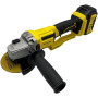 Nemura Meuleuse d'Angle Électrique Sans Fil 20V - Outil Moteur Sans Balais Brushless - avec 3 Disques 125 mm, 1 Clé à Molette, 1