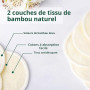 Lot de 20 tampons en coton réutilisables et lavables en bambou avec sac à linge en maille de coton, doux pour adultes et enfants