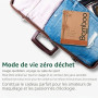 Lot de 20 tampons en coton réutilisables et lavables en bambou avec sac à linge en maille de coton, doux pour adultes et enfants