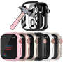 HANKN 6 Pièces Dur Coque pour Apple Watch Series 11 10 46mm Protecteur Films D'écran Verre Trempé, Couverture Complète Antichoc 