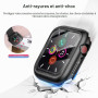 HANKN 6 Pièces Dur Coque pour Apple Watch Series 11 10 46mm Protecteur Films D'écran Verre Trempé, Couverture Complète Antichoc 