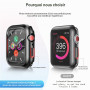 HANKN 6 Pièces Dur Coque pour Apple Watch Series 11 10 46mm Protecteur Films D'écran Verre Trempé, Couverture Complète Antichoc 