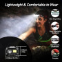 Blukar Lampe Frontale Rechargeable, [Lot de 2] 2000LM Super Lumineux IPX5 Étanche Léger Torche Frontale LED Puissante avec Voyan