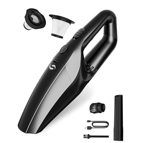 SERVOMASTER Aspirateur à Main, Aspirateur Voiture Puissant sans Fil avec Filtre HEPA Lavable et Accessoires Multifonctions, Aspi