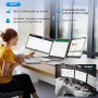 siaviala Ecran Portable 15.6”, 1080P FHD Triple Moniteur Portable pour PC Portables, Ultra-Fin Extension d'écran pour PC Portabl