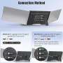 siaviala Ecran Portable 15.6”, 1080P FHD Triple Moniteur Portable pour PC Portables, Ultra-Fin Extension d'écran pour PC Portabl