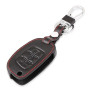 Happyit Cas de Couverture de Clé de Voiture en Cuir Porte-clés pour Hyundai Creta Tucson Verna Solaris Elantra Accent Grand Sant