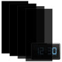Lot de 4 feuilles de film teinté pour LED, variateur d'intensité, noir, film occultant autocollant pour réveil, routeur, télévis