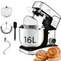 Royal Swiss ® Robot Pâtissier Professionnel 16L XXXXL 2800W, grande capacite - 12 Vitesses + Timer, Bol Inox, Ultra Puissant Pai