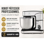 Royal Swiss ® Robot Pâtissier Professionnel 16L XXXXL 2800W, grande capacite - 12 Vitesses + Timer, Bol Inox, Ultra Puissant Pai