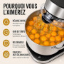 Royal Swiss ® Robot Pâtissier Professionnel 16L XXXXL 2800W, grande capacite - 12 Vitesses + Timer, Bol Inox, Ultra Puissant Pai