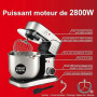 Royal Swiss ® Robot Pâtissier Professionnel 16L XXXXL 2800W, grande capacite - 12 Vitesses + Timer, Bol Inox, Ultra Puissant Pai