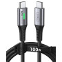 INIU Câble USB C, 1m 100W PD 5A Cable USB C Charge Rapide QC 4.0 Chargeur Type C Nylon Tressé pour iPhone 16 15 Samsung S23 Ultr