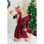 Ekouaer Robe pour femme en tricot gaufré peignoir longueur genou Peignoirs de bain S-XXL